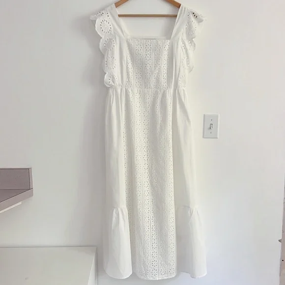 English Factory Eyelet Maxi Dress White NWT - Picture 10 of 16